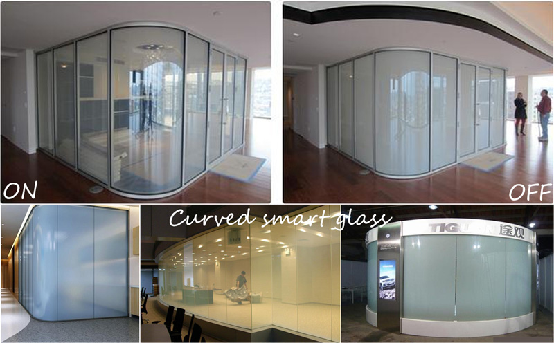 Curved smart glass
