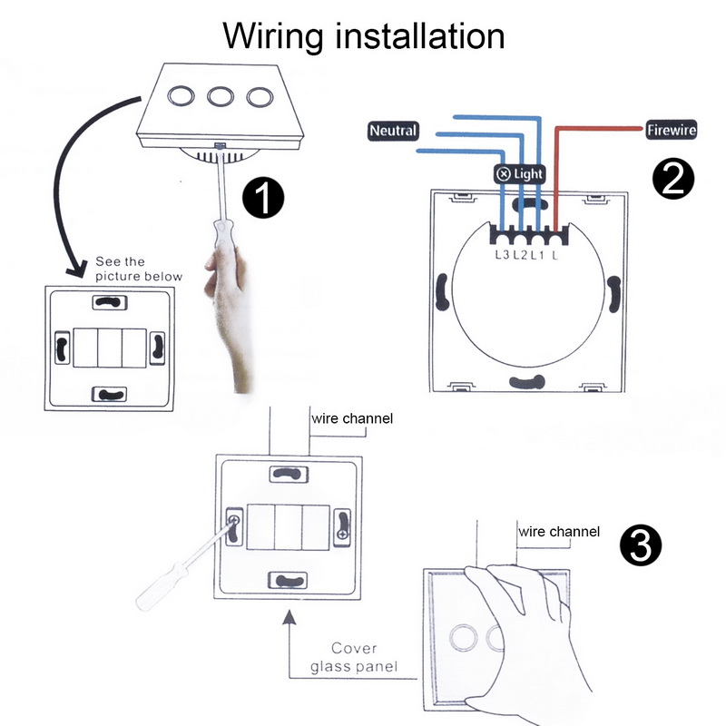 Wiring instructions for smart glass